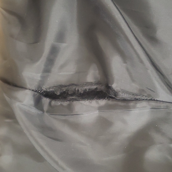 Larry Levine dark charcoal black wool blend car coat, zips snaps Size 8 - Picture 6 of 9